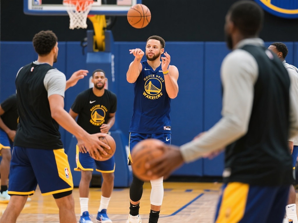 大战将至!库里赛前踩场照点燃勇士球迷期待 不仅仅是库里,勇士队整体在赛前的备战氛围